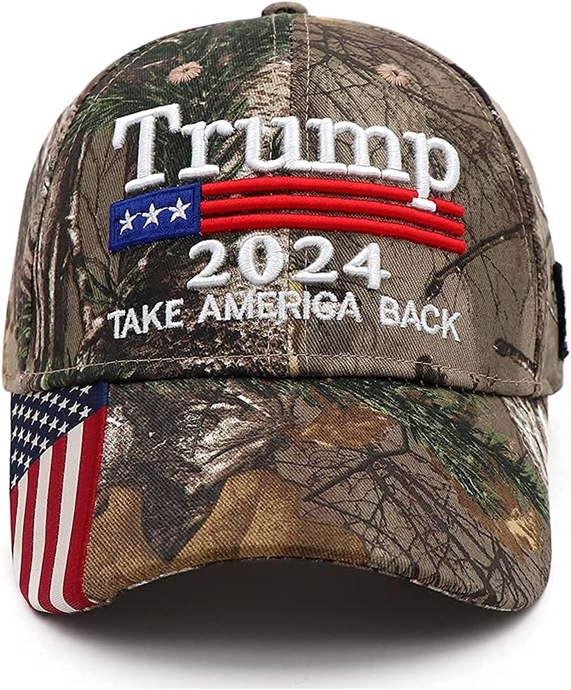 Trump 2024 Hat Donald Trump Hat 2024 MAGA Keep America Great Hat Camo USA Embroidered Adjustable Baseball Cap