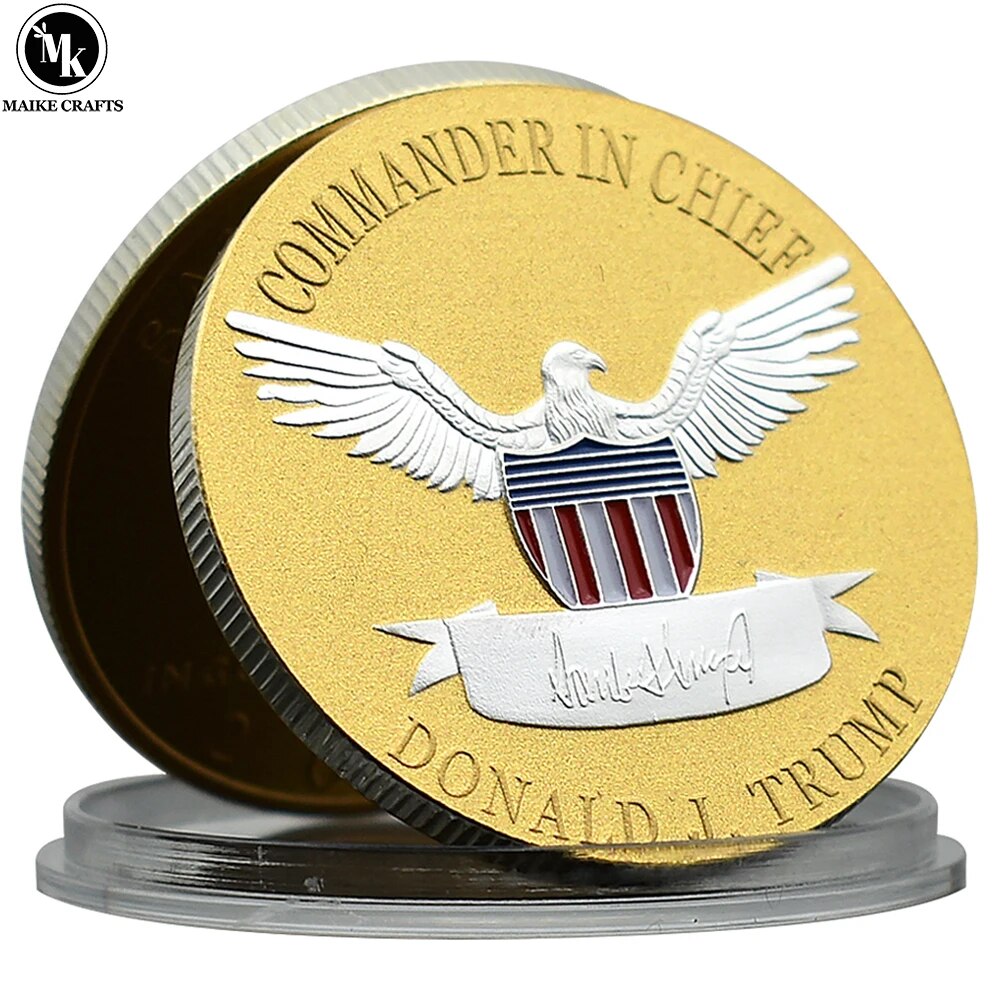 2024 DONALD J. TRUMP Commemorative Coin SAVE AMERICA IN GOD WE TRUST Challenge Coin Collection Fan Gifts