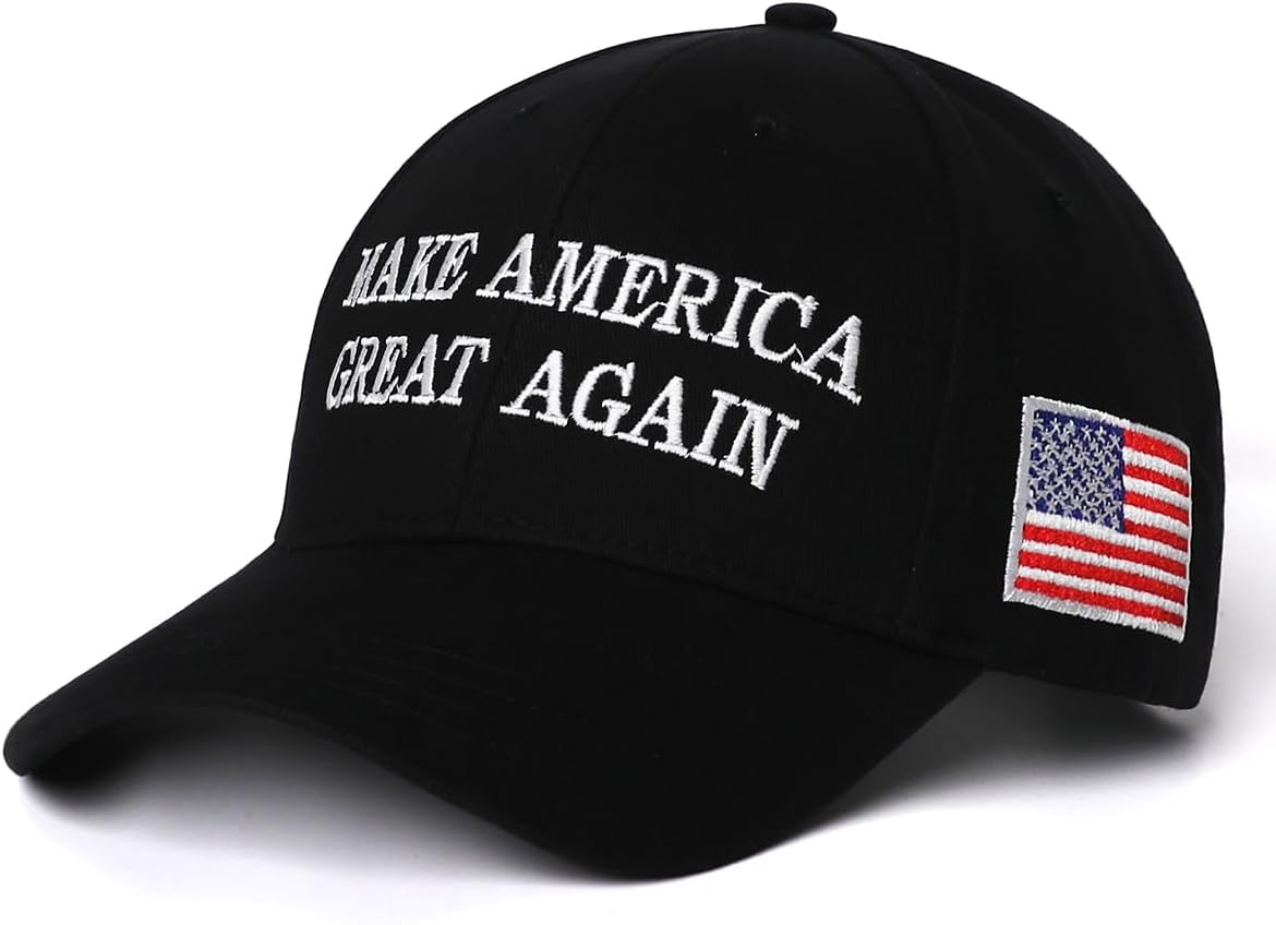 MAGA Hat Trump 2024,Embroidered Make America Great Again Donald Trump Slogan Hat and American Flag Adjustable Baseball Cap