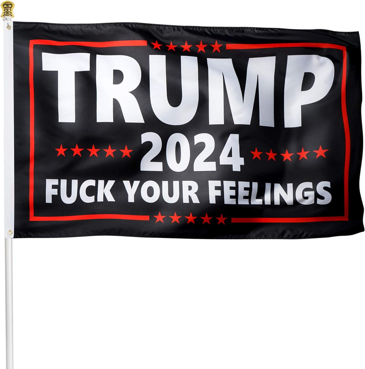 XIFAN Premium Flag for Trump 2024 3x5 Ft Polyester Fuck Your Feelings Banner with Brass Grommets Indoor Outdoor Decoration