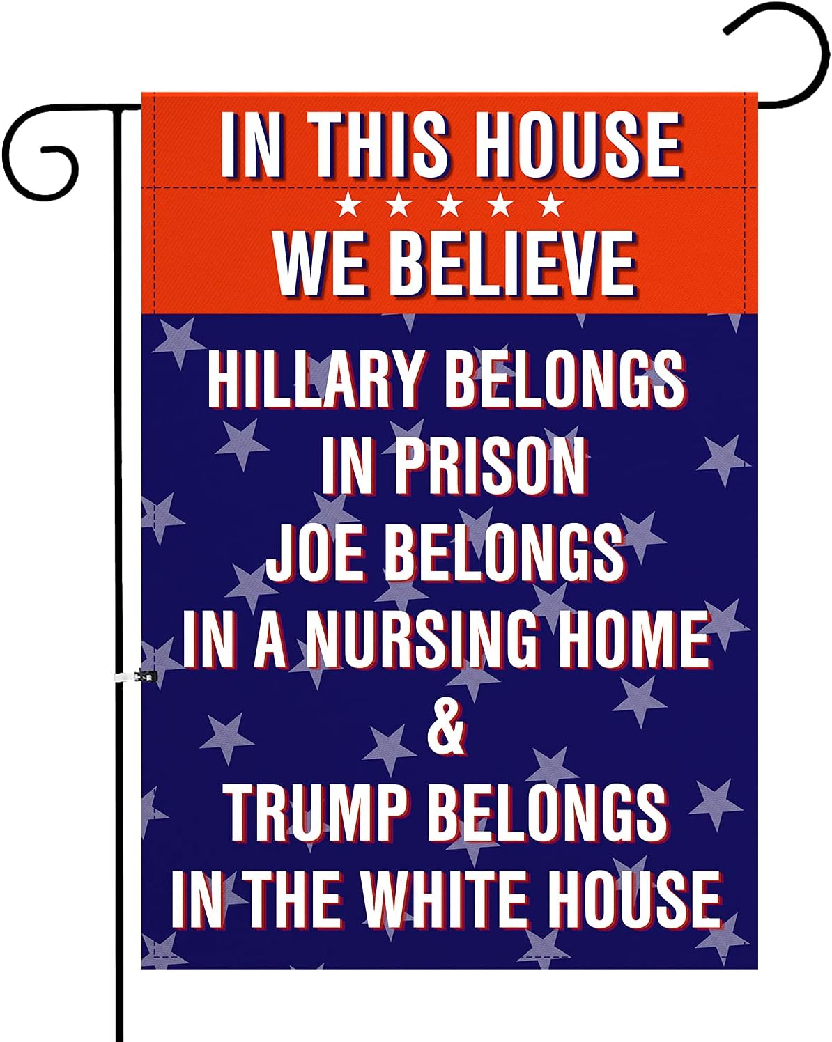 XIFAN Premium Garden Flag for Anti Biden Trump 2024 Funny Double Sided 12.5 x 18 Inch Yard Outdoor Decoration