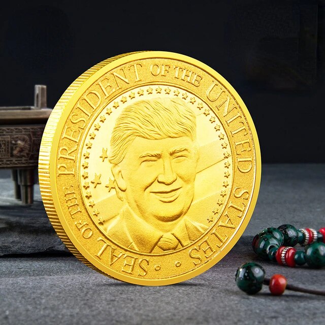 The United States 45th President of Donald Trump Collectible Gold Plated Souvenir Coin Collection Commemorative Coin